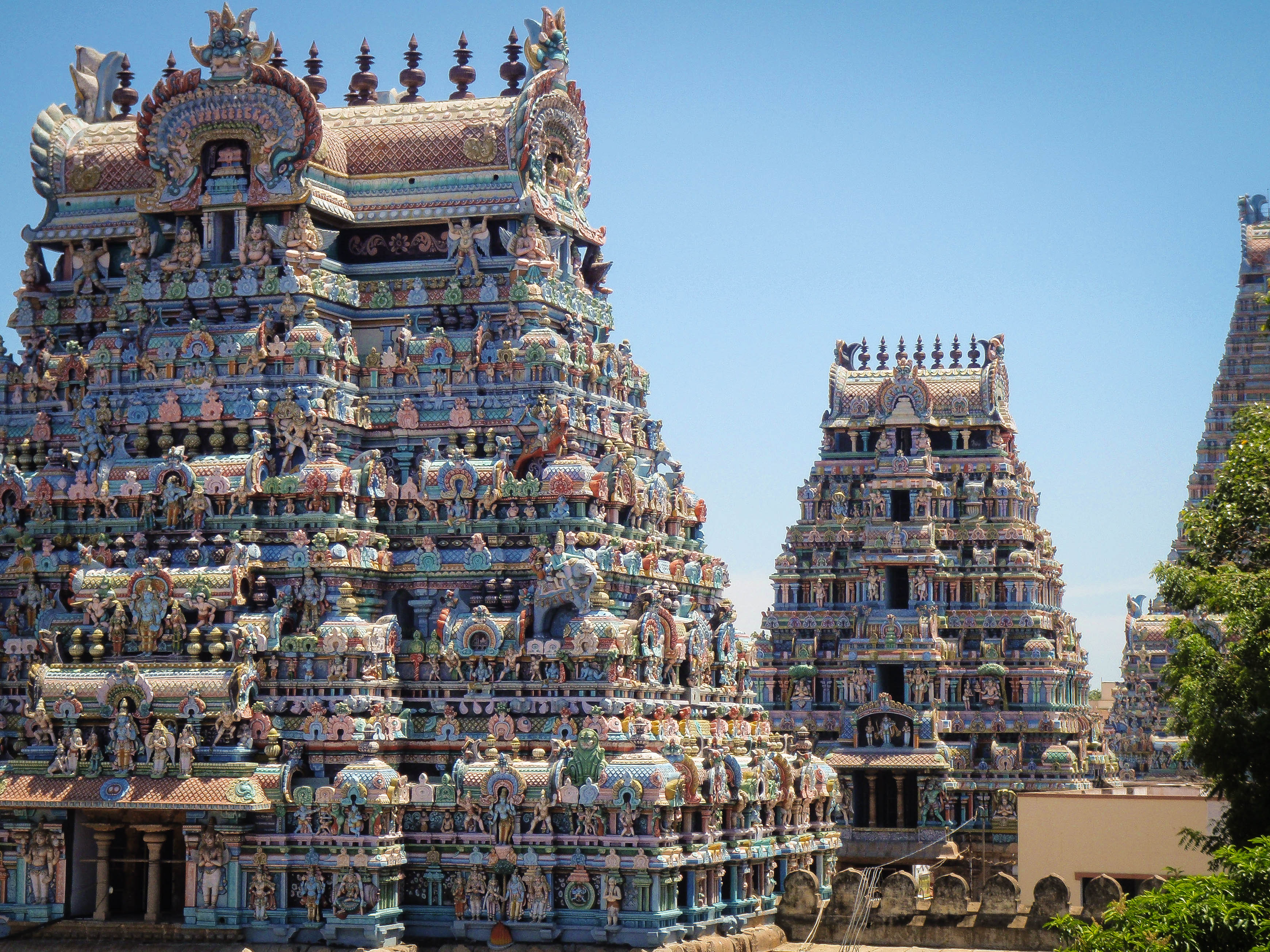Ett av alla tempel, Indien Tamil Nadu           